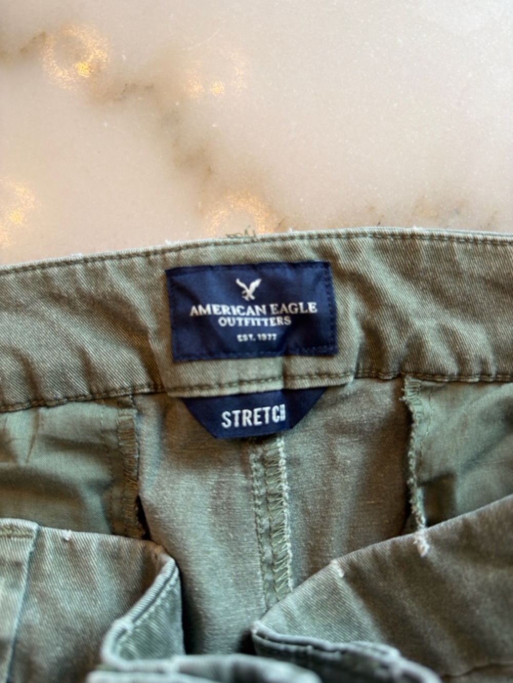 American Eagle Outfitters Midi Pants in Olive Green